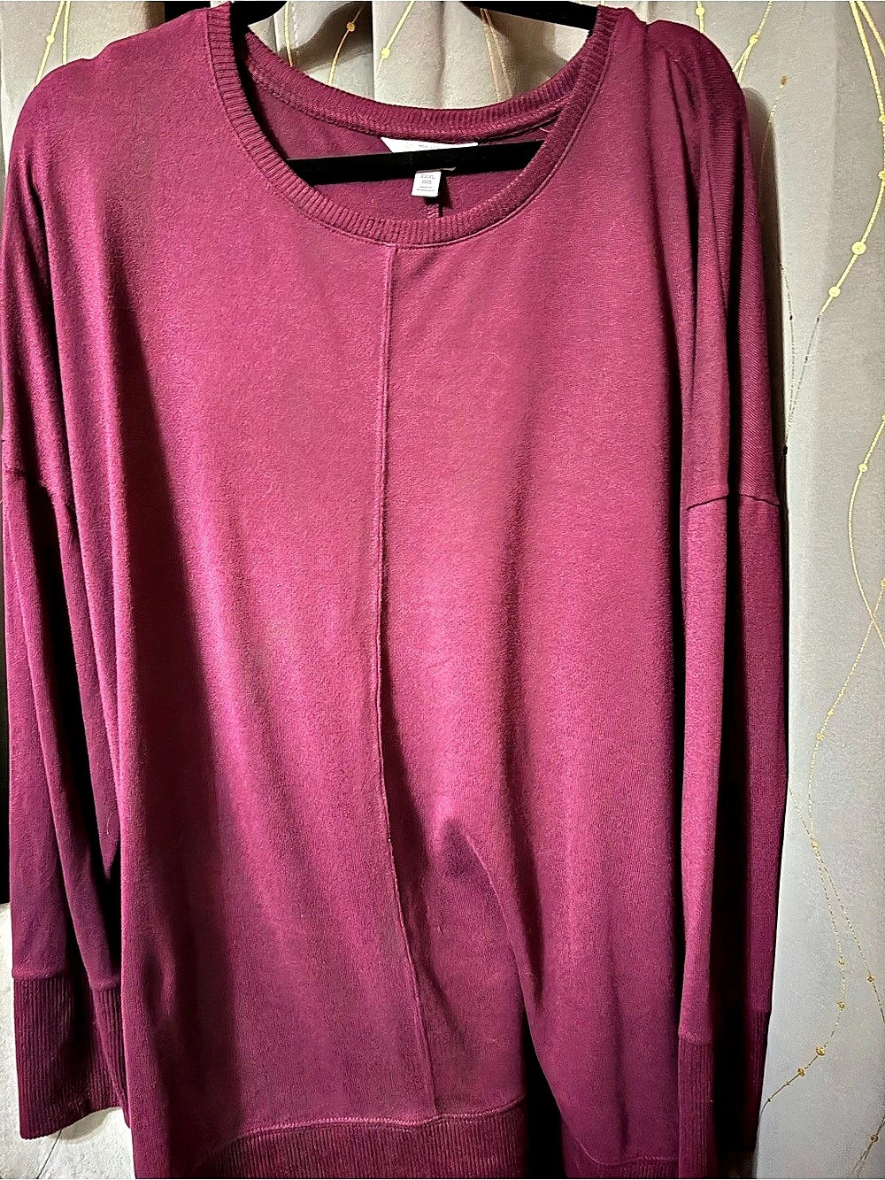Time and Tru Long Sleeve Sweater in Burgundy Size XXL (22) Like New